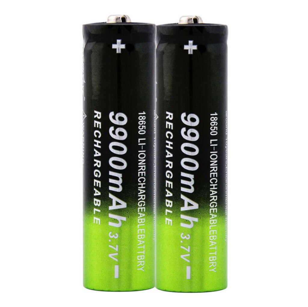 3.7V 18650 9900mAh Rechargeable Battery High Capacity Li-ion Rechargeable Battery For Flashlight Torch Headlamp Battery #BL1: 2PCS