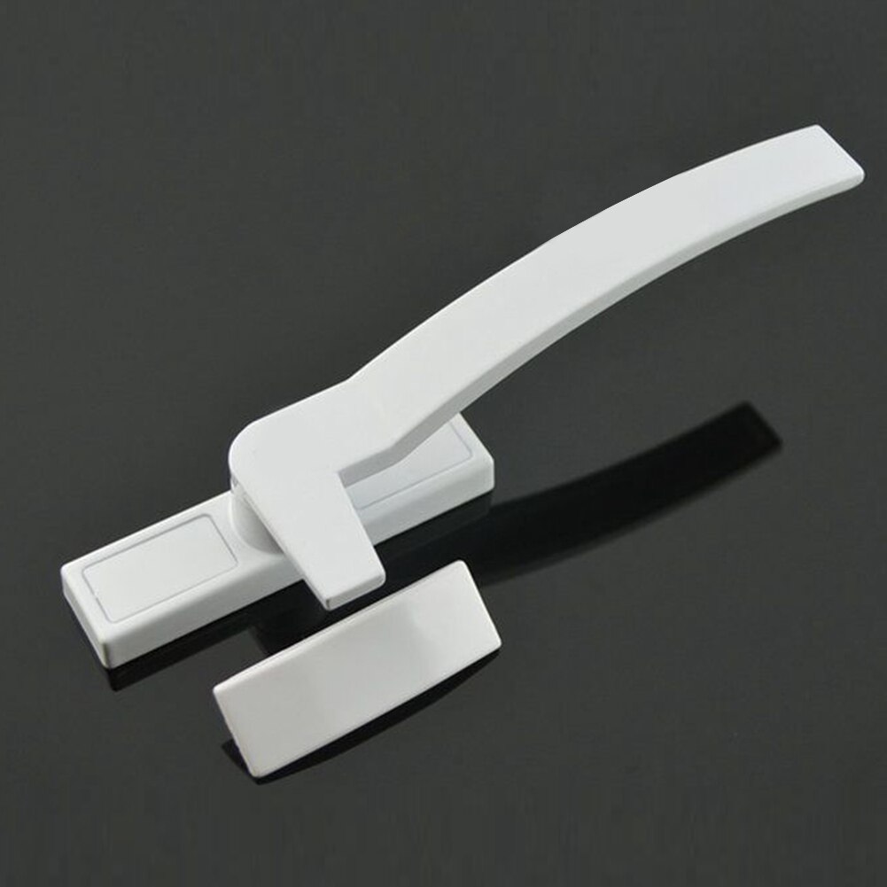 1pc Window Locking Handle White Tone Easy Install Home Replacement Safety Grip Hand Durable Hardware Fitting Zinc Alloy