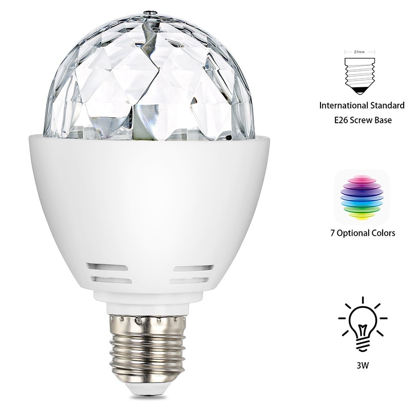 Disco Farbe Ändern E27 Birne 3W Bühne Lampe AC85-260V Bunte Rotierenden Blase Für Decor Indoor Bühne Licht DJ Party licht Bar