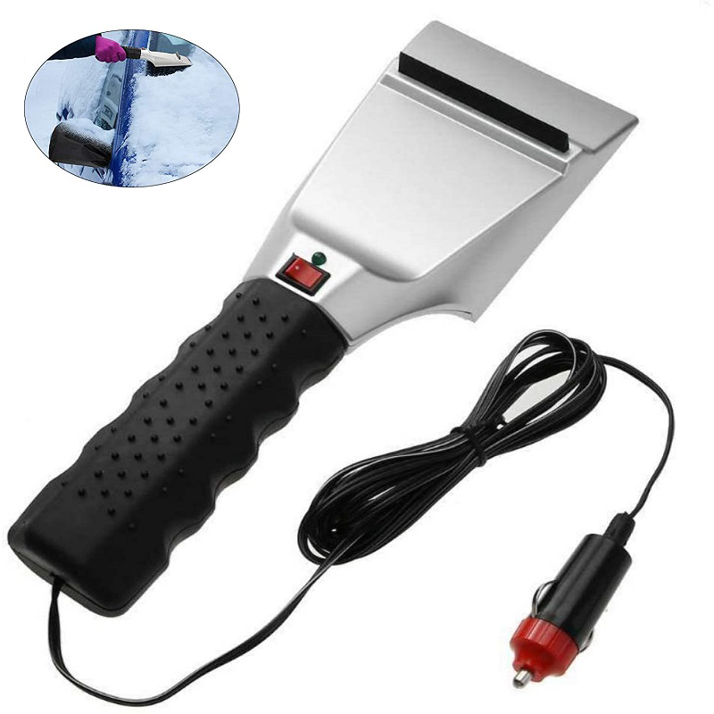 12V Elektrische Verwarmde Auto Ijskrabber Automobiles Winter Auto Accessoires Sneeuwruimen Schop Voorruit Ontdooien Schoon Gereedschap