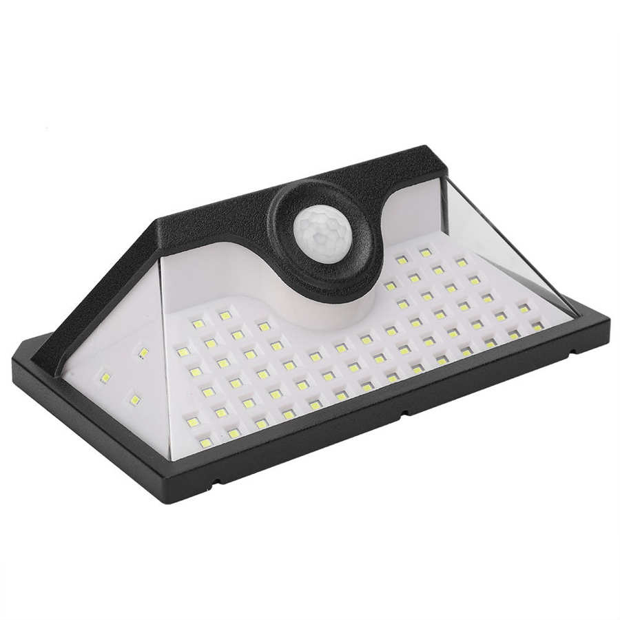 Applique murale murale capteur solaire mur 66 LED pour cour extérieure couloir allées jardin sécurité capteur solaire mur