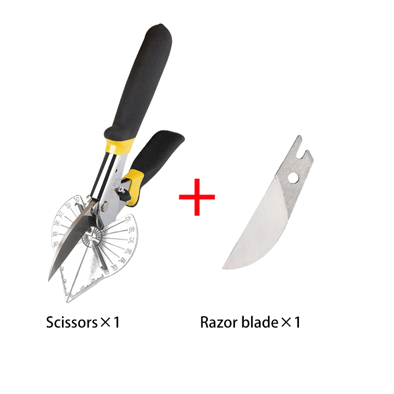 Hoek Shear 0-135 Graden Verstek Schaar Gevelbeplating Draad Pvc/Pe Plastic Pijp Slang Duct Kofferbak Cutter Huishouden sanitair Tool: Combination A