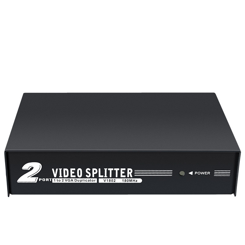 VGA Splitter 1 in 4 out VGA Video Splitter 1x2 1x4 with AC Adaptor 1 to 4 VGA Duplicator 220MHz Bandwidth for Screen Duplication