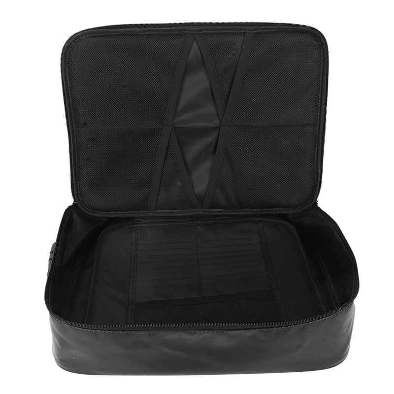 Organiseringsveske brannsikker dokumentveske med lås bærbar arkiveringsboks holder til dokumentmappe passbevis