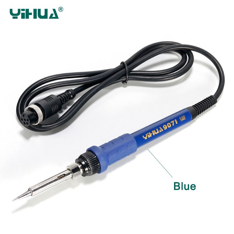 YIHUA 907I Soldering iron 75W Hakko heater soldering iron red for 995D blue for 862BD 992D soldering station handle repair tools: Blue