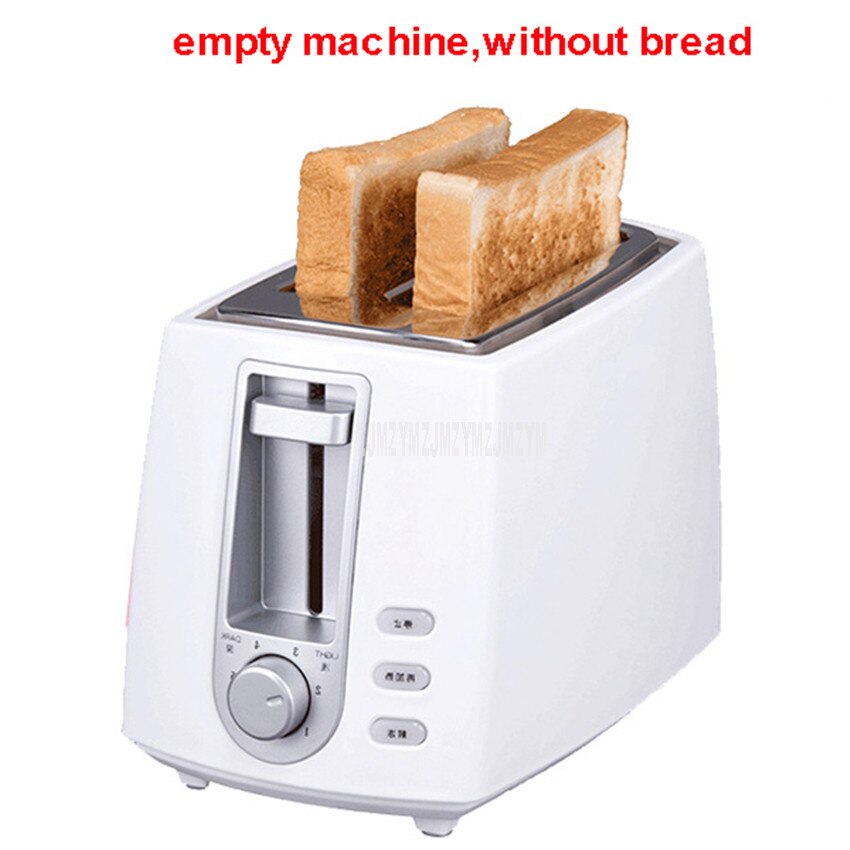 Bread Baking Oven Machine 6-Gear Adjustable Electric Toaster Household Automatic Breakfast Toast Sandwich Maker Reheat Function: white