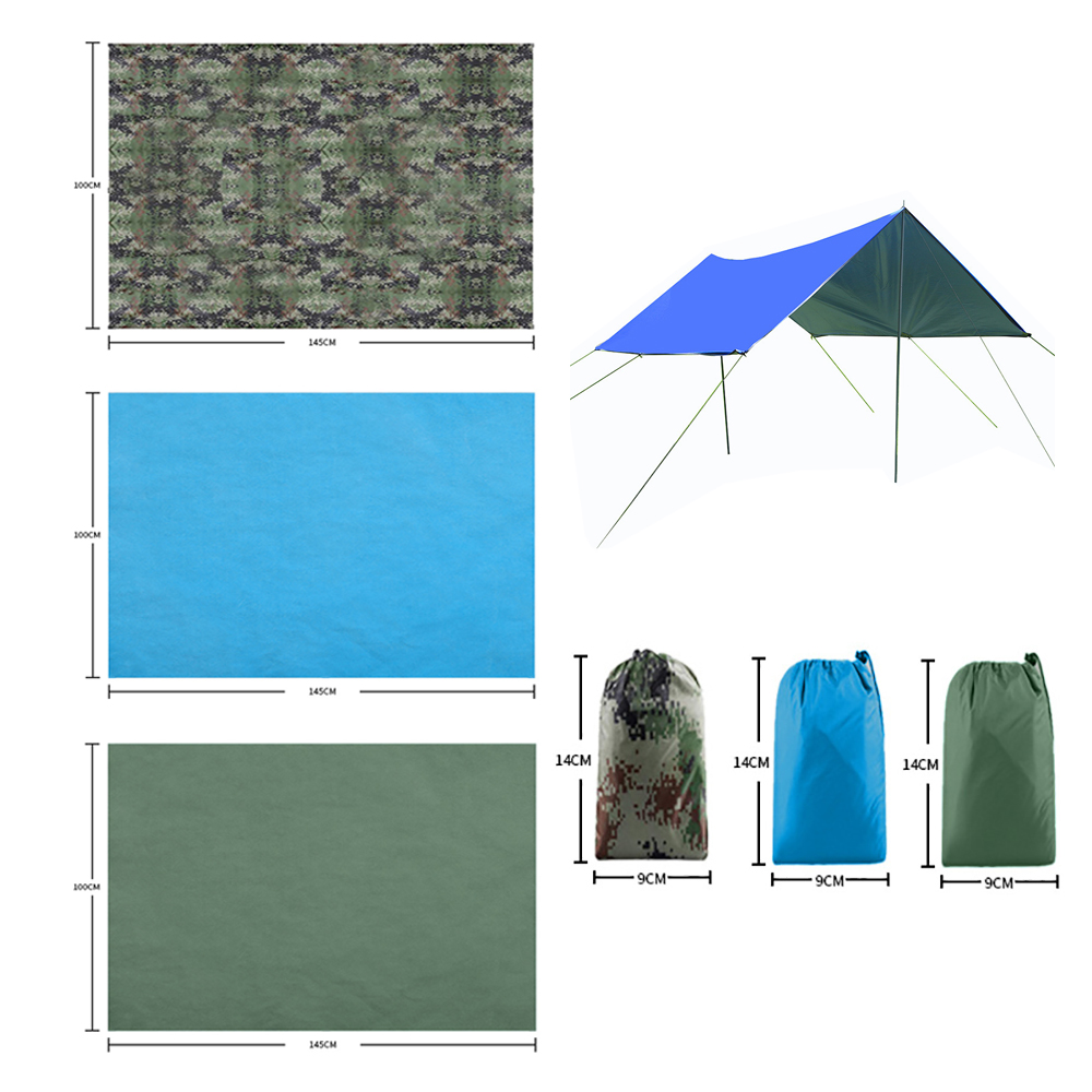 Multifunctionele Luifel Waterdicht Tarp Vochtbestendige Pad Schaduw Tent Tuin Zonnescherm Outdoor Camping Hangmat Regen Zon Onderdak