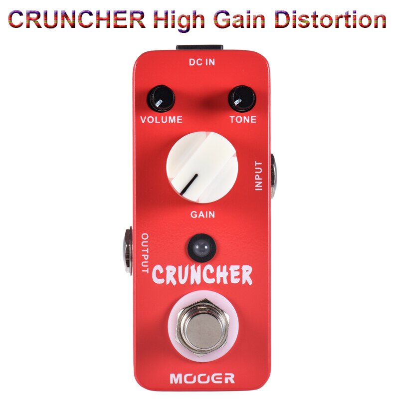 Mooer Guitar Effect Pedal mooer Black Secret Micro Mini Distortion Electric Guitar Pedal True Bypass For Guitar Accessories: CRUNCHER High Gain