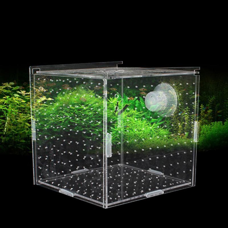 Transparent Acrylic Fish Tank Breeding Isolation Box Aquarium Hatchery Incubator Holder Single Double Multi Grid Isolation Box