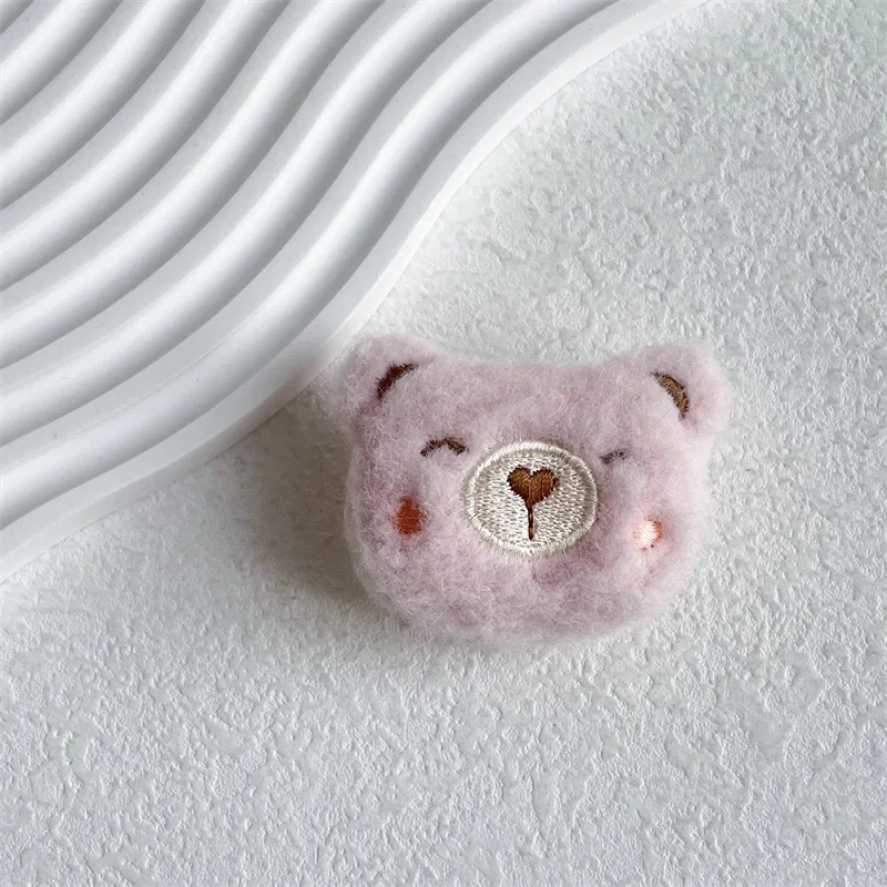 Cute Bear Fur Funny Fluffy Plush Folding Grip Phone Holder for IPhone Samsung Support Tok Socket Pocket Finger Griptok Stand: Pink