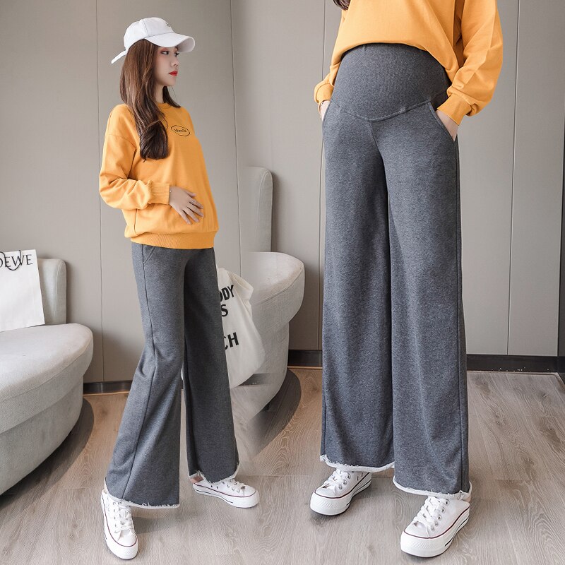 Zwangere Vrouwen Maag Lift Broek Herfst En Winter Slijtage Losse Wijde Pijpen Broek Broek