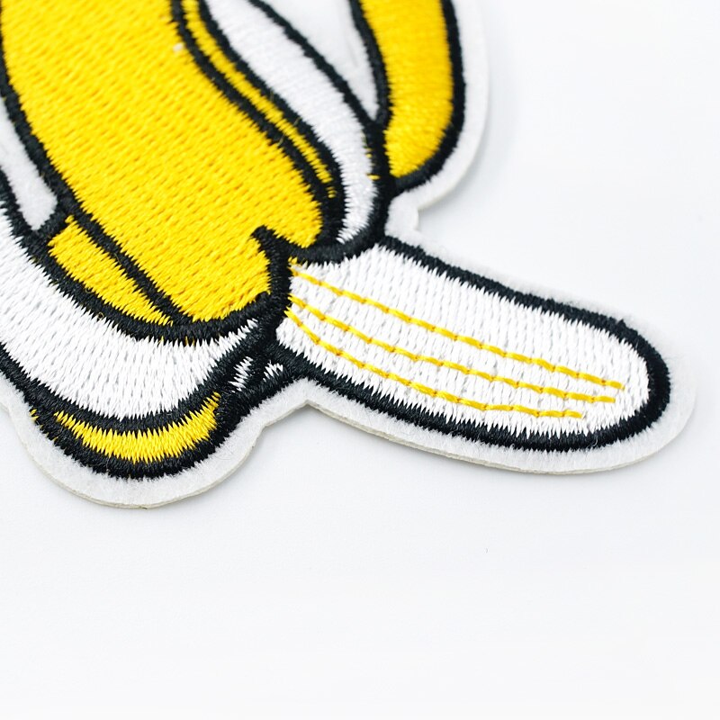 Banaan Size:6.8X8.5Cm Doek Ijzer Op Patch Badge Geborduurde Badges Abstract Kids Patches Voor Kleding Stickers 0051
