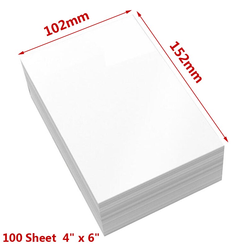 100 Sheet Photo Paper 4" x 6" Photo Glossy Paper For color Inkjet Printer Home Office Supplies Stationery paper
