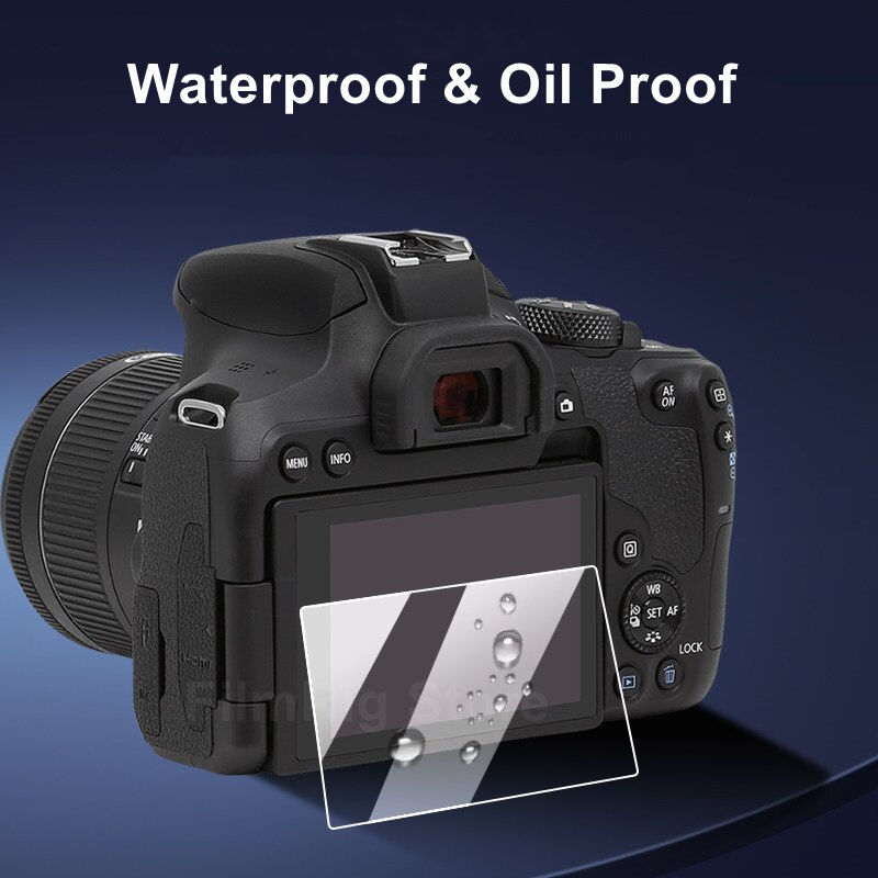 Película protectora de cristal para cámara Canon EOS R RP R5 R6, Protector de pantalla ultrafino de vidrio templado con dureza 9H