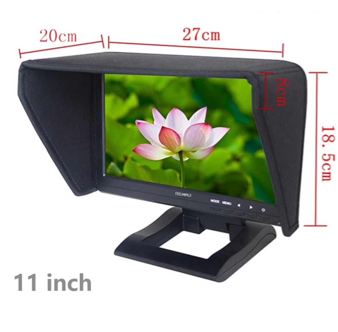 5Zoll 7 8 9 10 11 12Zoll Direktor's Monitor Sonne Kapuze LCD Anzeige hell Schild TV Film Monitor Sonnenschirm Startseite: Blau