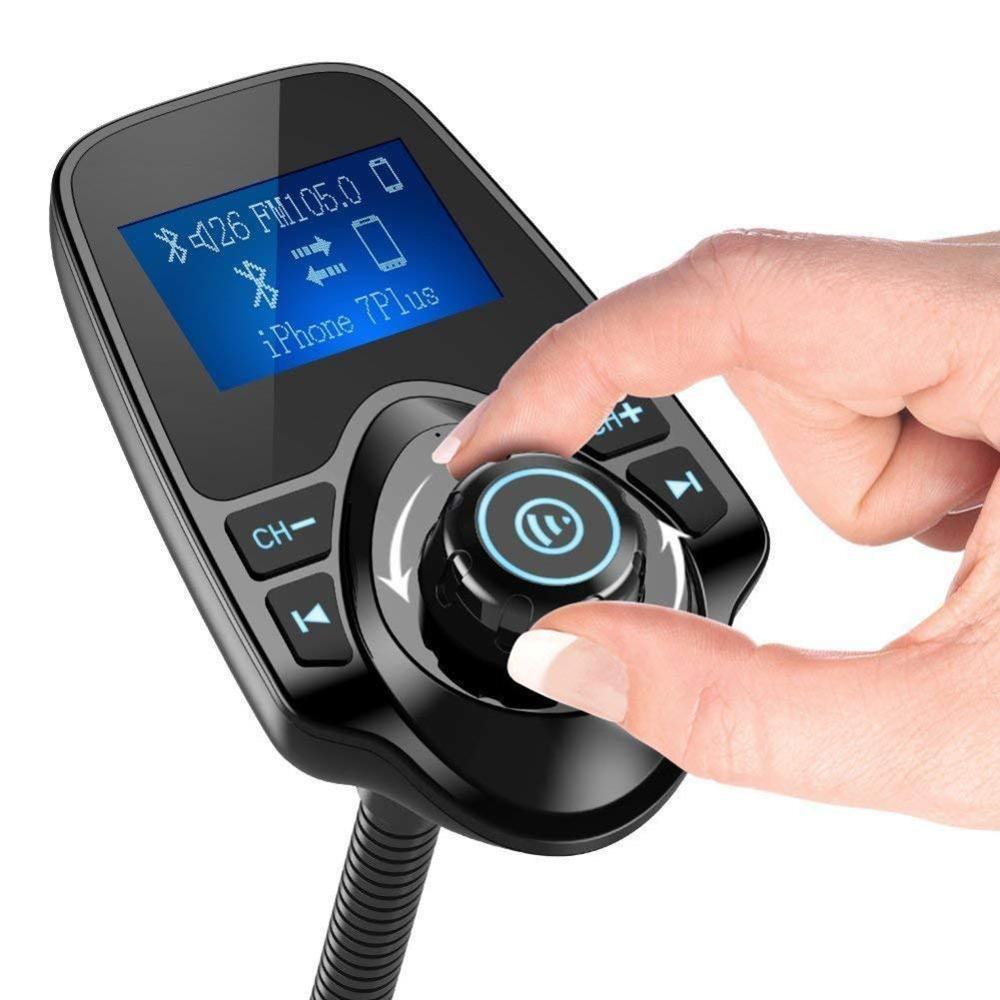 Multifunction KM18 PLUS Car Kit Wireless Bluetooth Transmitter Player Radio Car Auto FM Adapter Charger Radio MP3 Vint F7S7