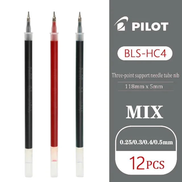 Pilot gelpenna hi-tec-c sprutspets finansiell bötespenna 0.25/0.3/0.4/0.5mm svart penna kontorstillbehör skola japansk brevpapper