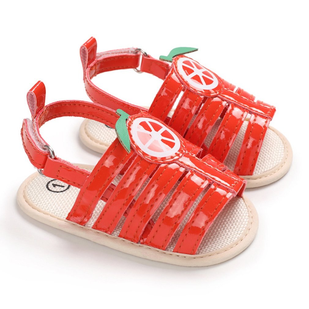 1 Pair Summer 0-1 Year Old Baby Toddler Shoes Fruit Cartoon Baby Shoes Ray Air Breathable Sandals Toddler Shoes: orange / 11cm