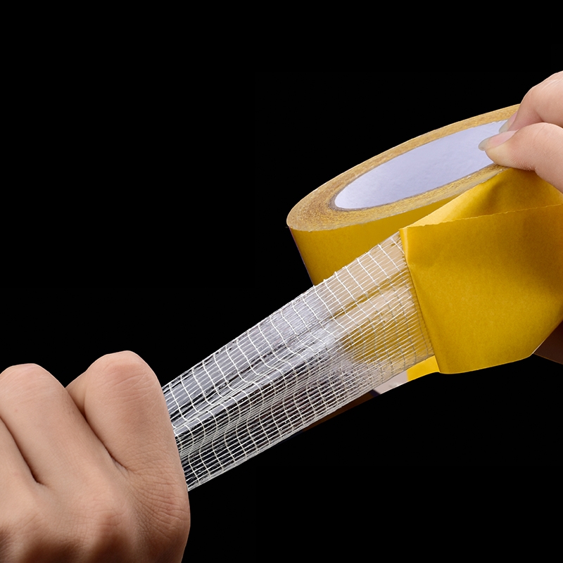 5M Strong Fixation Double Sided Tape Translucent Mesh Waterproof Super Traceless Cloth Base Tapes High Viscosity Adhesive Tape