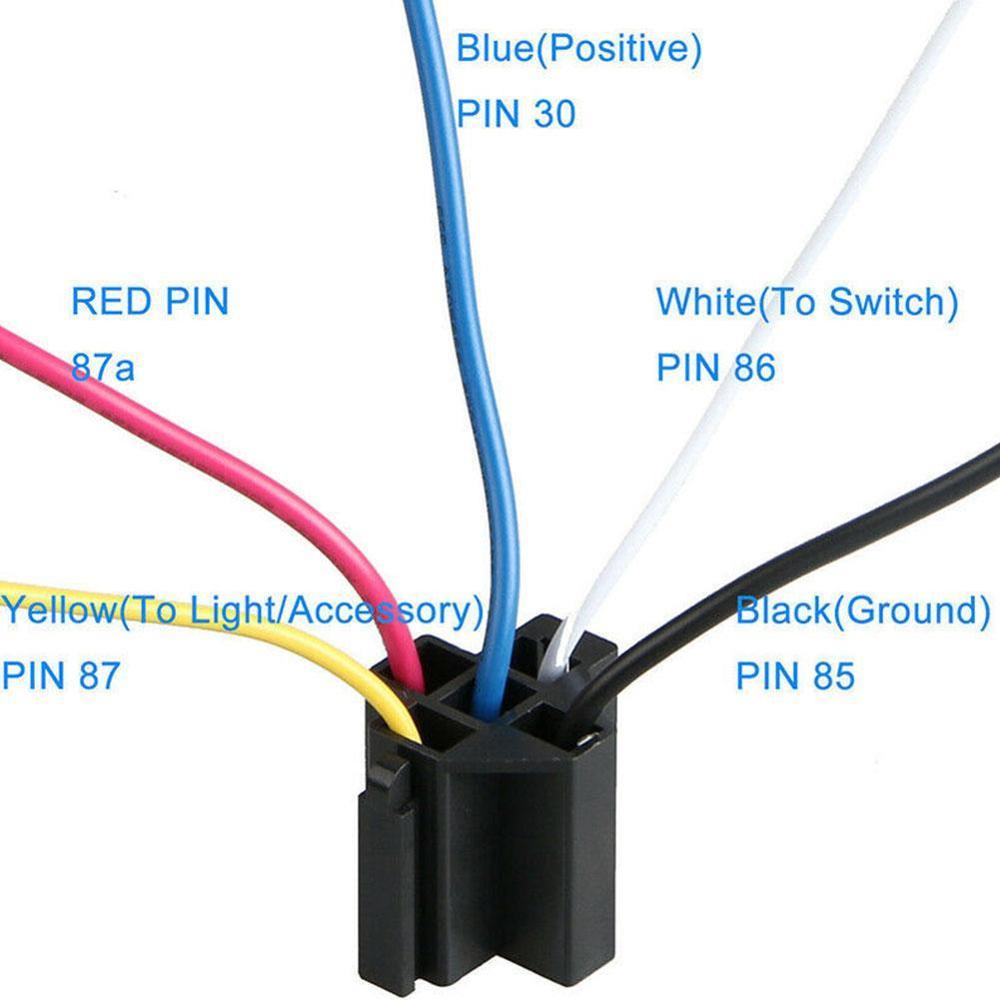 Waterproof Automotive Relay 12V 24V 4pin 5pin 4P 5P Copper Relay With Car Socket Red Terminal 40A Relay Relay Black Auto Wi X4M0