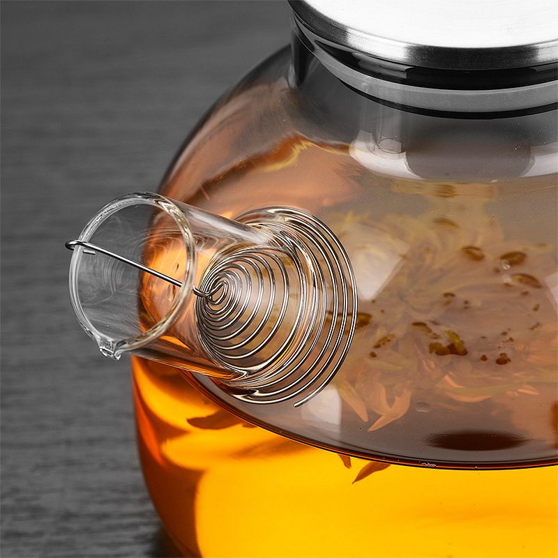 1800ml vandkande, resistent gennemsigtigt glas elkedel tekande kaffe juice kande med rustfri si funktionel
