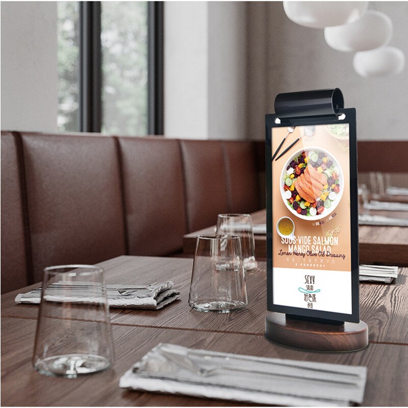 A6 Flip Pages Double Sided T Shape Table Top Sign Display Holder Menu Document Picture Flyer Ad Photo Frame Display Stand