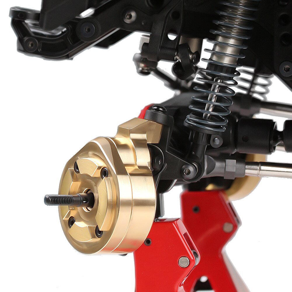 Capra 1.9 utb scx 10 iii messing-lenkbecher-getriebeabdeckung gegengewicht für 1/10 rc crawler-auto