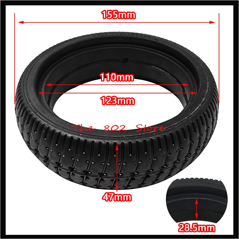 Super 6.5 inch solid wheel with a plastic hub/rim for Electric Scooter Smart Folding Electric Longboard Hoverboard