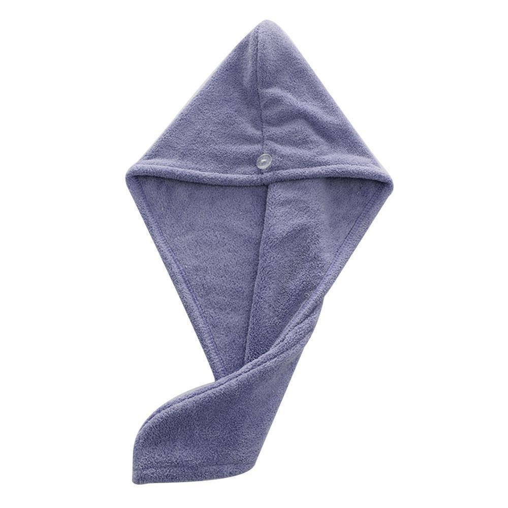 1pc microvezel haar snel drogende föhn handdoek bad tulband hoed droogt snel huishoudwikkel snel drogend gereedschap damesmuts bad  b1 m 0: Grijs