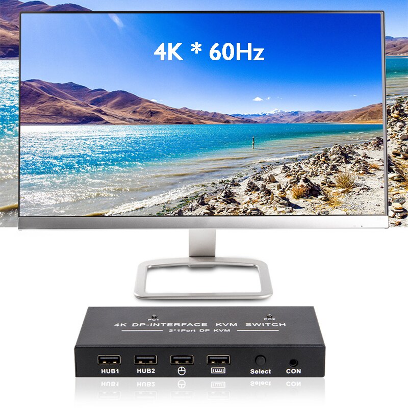 Dual-Port Displayport DP KVM Metal Switcher Displa... – Grandado