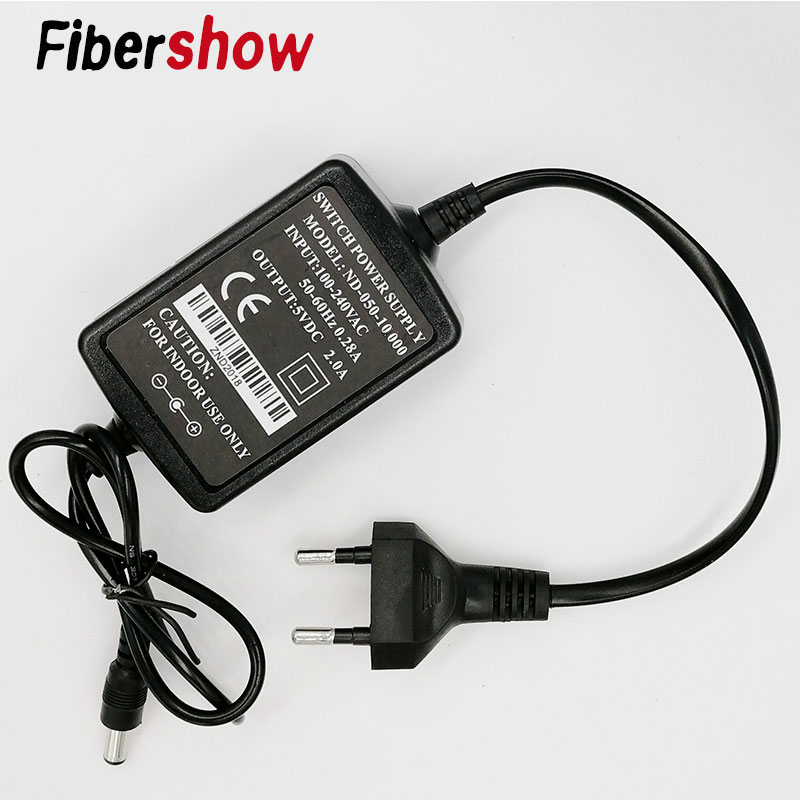 Conmutador EU adaptador de alimentación entrada 100 ~ 250AC salida DC 5V2A para convertidor de medios fibra óptica Gigabit Ethernet Switch poe inyector