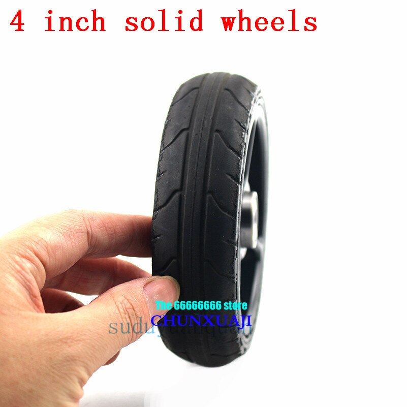4 inch scooter Plastic hub and solid tire fits for Electric Scooter trolley Wheelbarrow 113mm solid tyre wheels