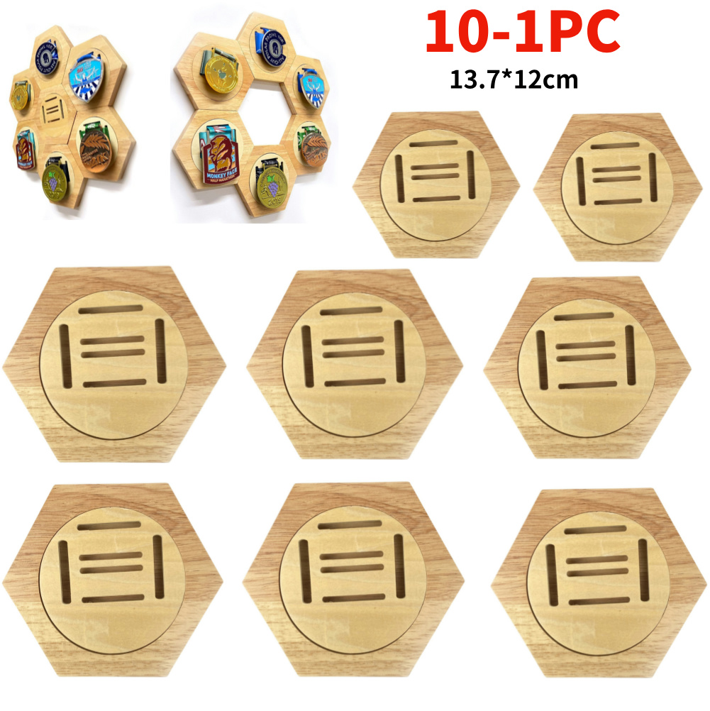 10-1PC Medal Holder Display - 1 Pack Hexagonal Honeycomb Medal Display Stand
