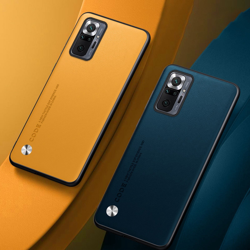 Luksuriøst pu-læderetui til xiaomi redmi note 10 pro, bagcover med silikonebeskyttelse, telefoncover til redmi note 10s 10 4g 10t 5g