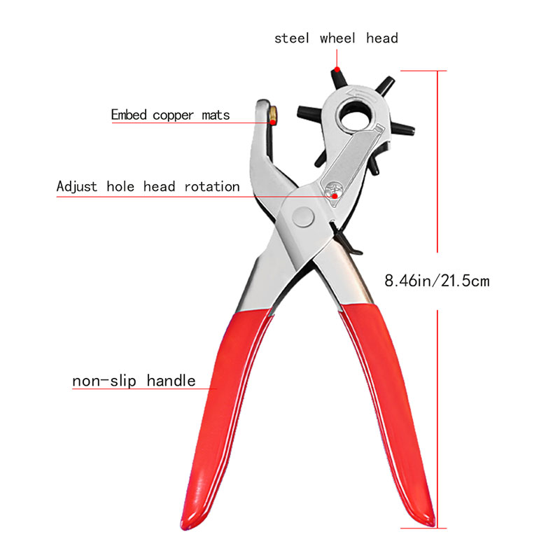 Ronde Punch 10 Maten Een Set Lederen Perforator Vo Riem Installeren Beroep Diy Leather Craft Handgemaakte Gereedschap