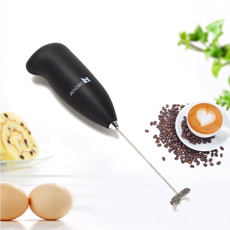 Espumador de leche eléctrico de mano, máquina de café de espuma automática, batidor de huevos, Espumador de leche y capuchino, herramienta portátil de cocina, batidor de café