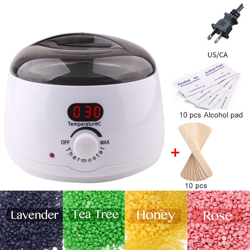 500CC Wax Smelt Machine Set Waxen Kit Wax Pot Lcd Epilator Ontharen Wax Smelter Ontharing Machine Calentador De Cera: US-PLUG5