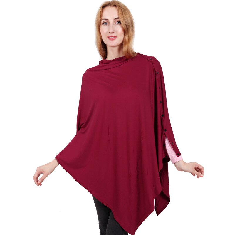 Pregnant Women Nursing Breastfeeding Scarf Expectant Mother Feeding Shawl Nursing Covers: wine red