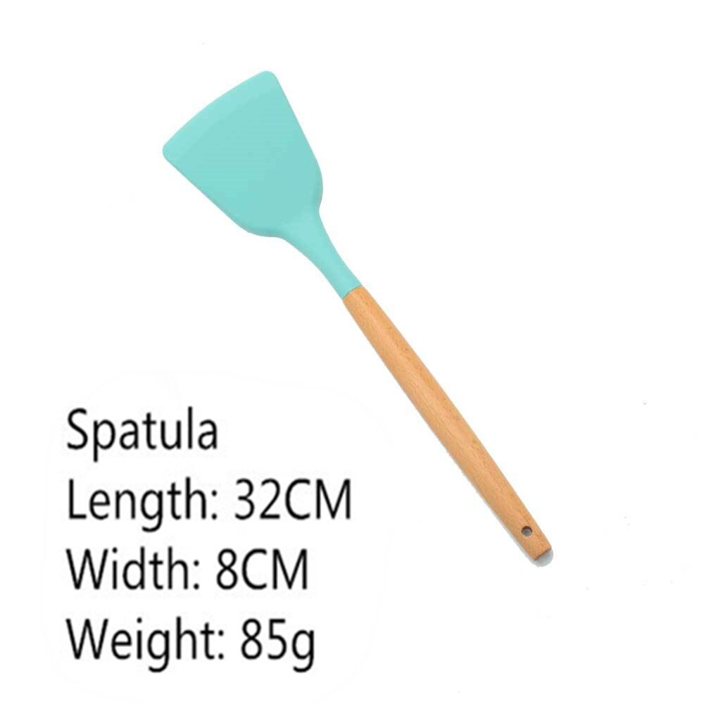 Measure Cup Double End Eight Stalls Adjustable Scale Measuring Spoons Metering Spoon Baking Tool Kitchen Accessories Gadgets: Tiffany Green-GC