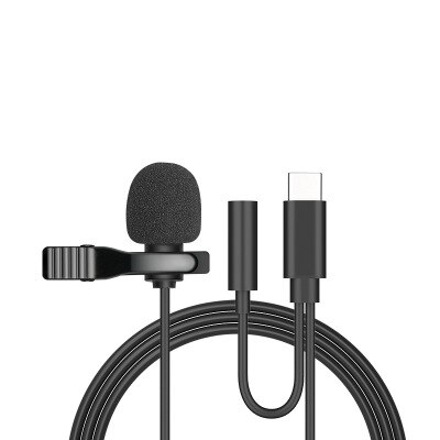 1.5m Mini Draagbare Lavalier Microfoon Condensator Clip-on Revers Microfoon Bedrade USB 3.5mm Type-C Microfoon voor Telefoon voor Laptop PC: green