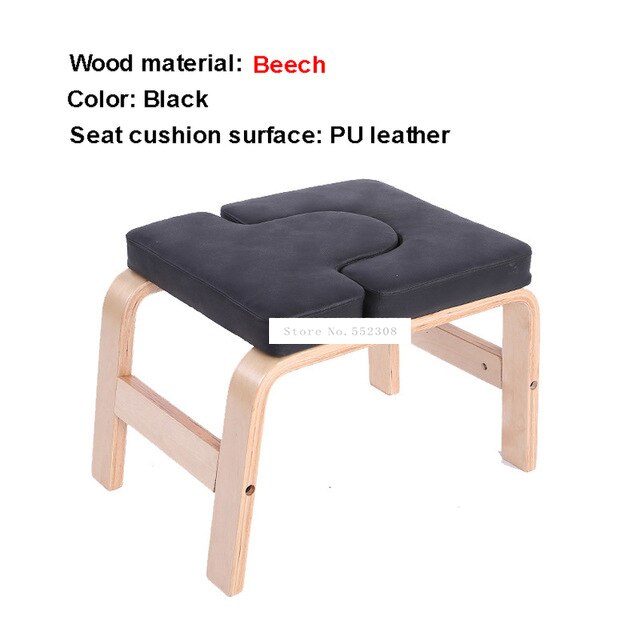 Banco de mano invertido de madera para Yoga, soporte auxiliar de entrenamiento, silla para el hogar, Mini banco de Fitness: Transparente