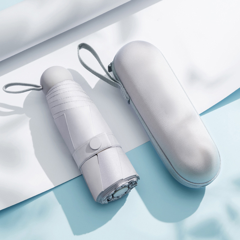 Kobiety luksusowe lekki parasol czarna powłoka parasol 5 krotnie parasol przeciwsłoneczny dla obu płci podróży przenośne kieszonkowe mini parasol: 07