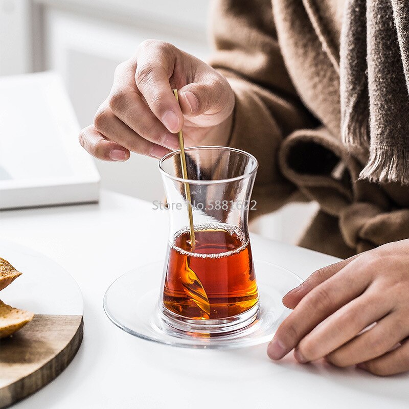 Nordisk lys luksus kalkun svart tekrus brettsett kafé glass tekopp espresso kaffekopp tallerkensett tumbler