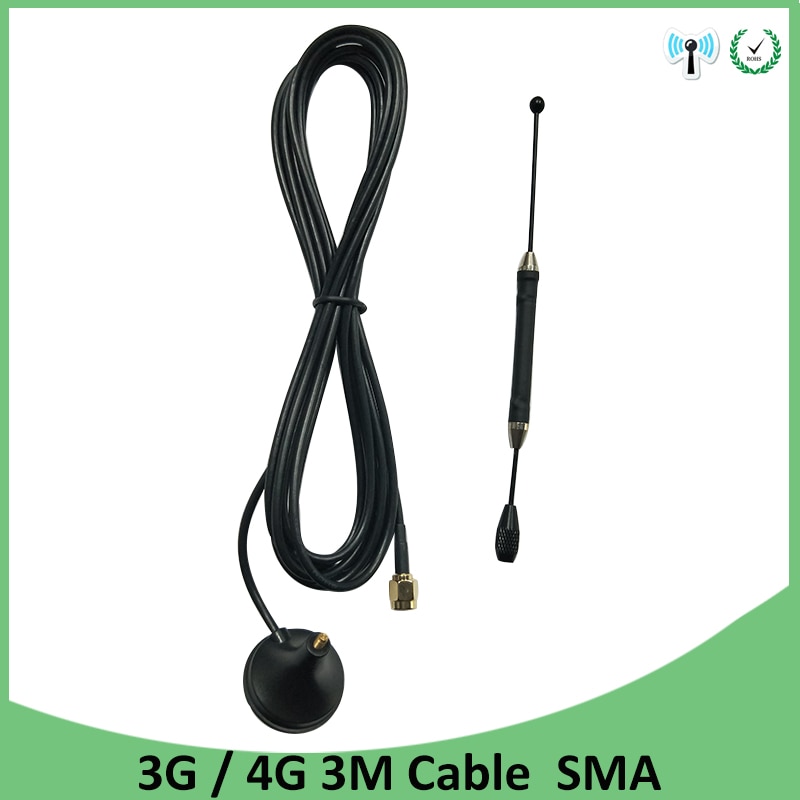 3G 4G LTE Antenne 10dbi SMA Männlichen Luft 698-960/1700-2700Mhz IOT magnetische basis 3M Sucker Antena wireless modem router repeater