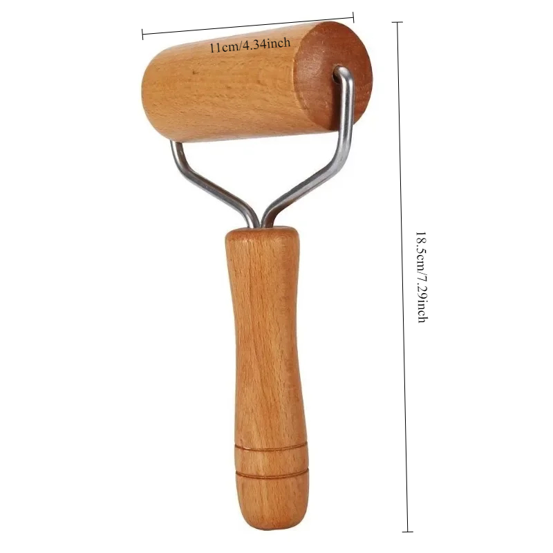 1PC Rolling Pin Pastry and Pizza Baker Roller Wooden Baking Crush Nuts Crackers Cookies Kitchen Utensils: Dark Khaki
