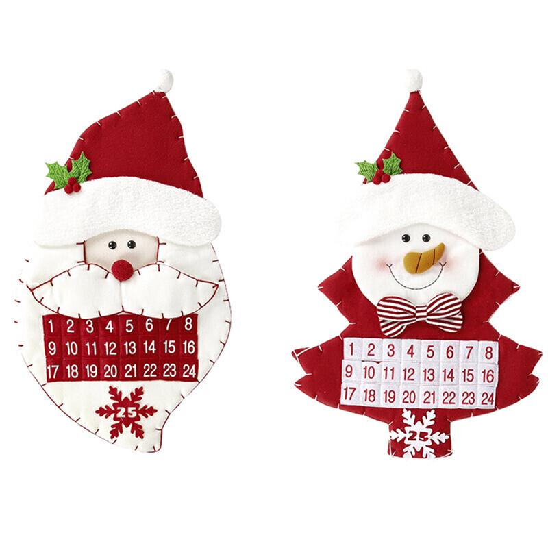 1PC Advent Calendar Hanging Flannel Decorations for Decor