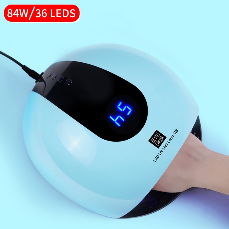 80W UV LED Lamp Voor Nagels Droger 10 s/30 s/60 s/120 s Timer LCD Display Infrarood Sensing 36 Leds UV Lamp Nail Dryer Manicure Tool