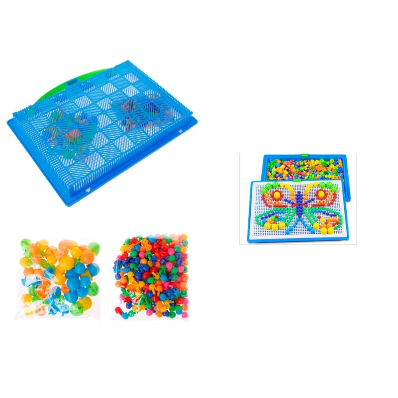 Kinderen Paddestoel Nagels Peg Puzzel Puzzel Creatieve Mozaïek Pegboard