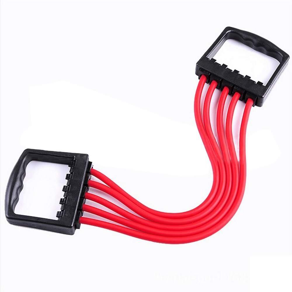 Draagbare indoor sport borst expander puller sterke weerstand kabel band puller fitness oefening verwijderbare 5 latex yoga tube