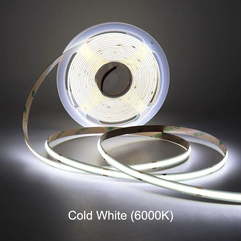 5m 10m LED-Streifen 12V 24V Cob LED-Licht leiste flexibles Band LED-Licht dimmbar Raum dekor LED-Band 2700k 3000k 4000k 6000k 8mm: Rot / Emittierende Color7 / 21-30W